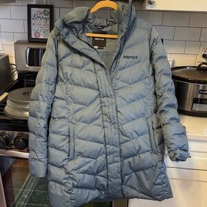 Marmot Women's Blue Puffer Coat